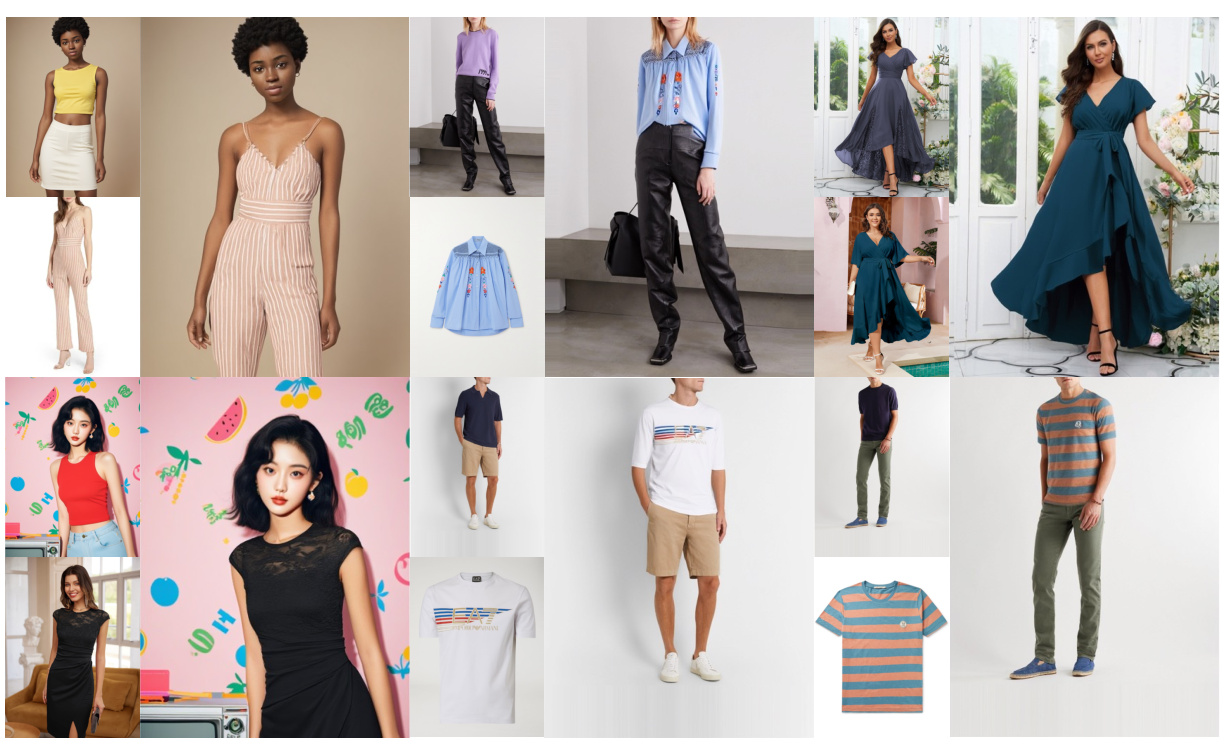 Virtual try-on results with natural-language control over garment styles